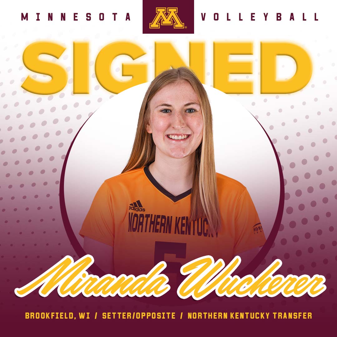 GopherVBall's tweet photo. 𝓘𝓽'𝓼 𝓞𝓯𝓯𝓲𝓬𝓲𝓪𝓵 🖊

Miranda Wucherer is a Golden Gopher!

Can't wait to get you on campus, @mwucherer_.

Release ⤵️

https://t.co/rwiQQHD8xd https://t.co/kBj5KoFHji