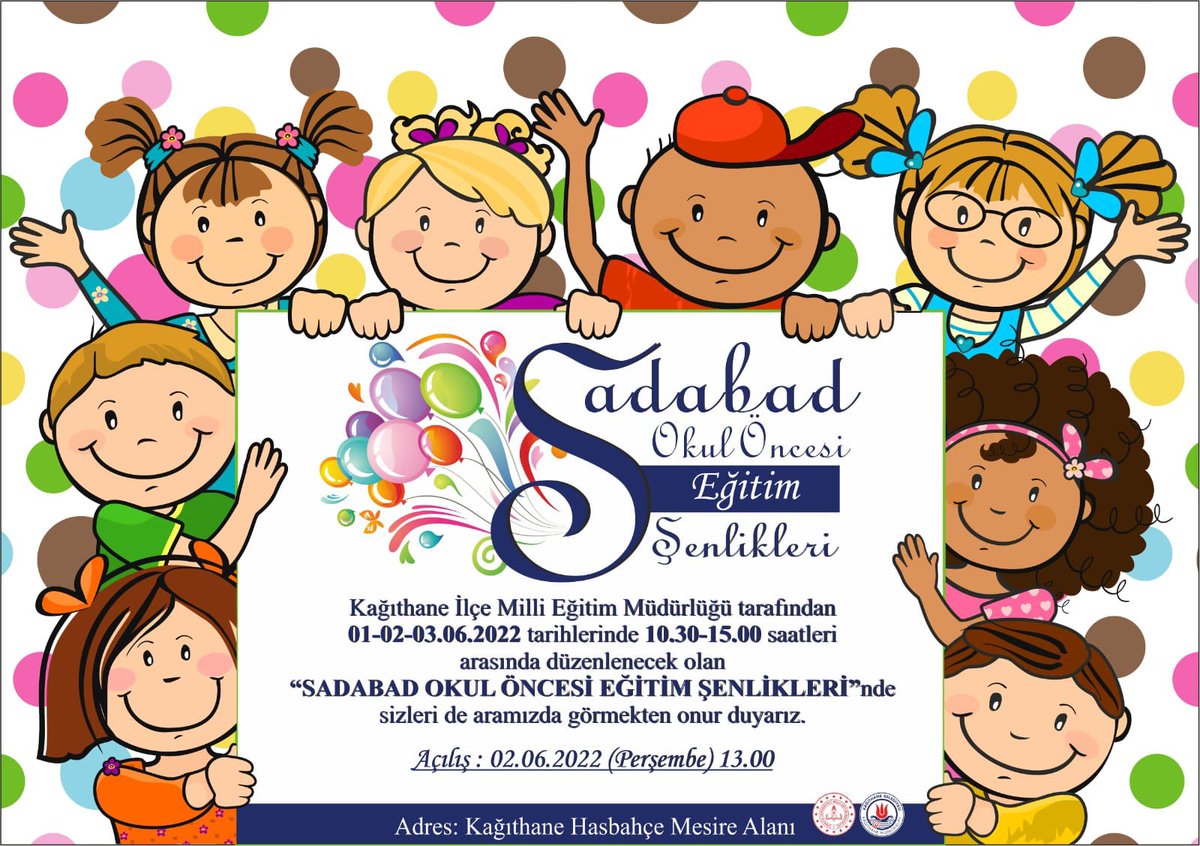 İlçe Milli Eğitim Müdürlüğümüz tarafından Okul öncesi eğitimin yaygınlaşması için yapılacak olan programda sizleri de aramızda görmekten onur duyarız. Programın resmi açılışı 02 Haziran (perşembe) saat 13.00' de yapılacaktır.
<a href="/kagithane_mem/">Kâğıthane İlçe Millî Eğitim Müdürlüğü</a> <a href="/dilekciufuk/">Dr. Ufuk DİLEKÇİ 🇹🇷</a> @bulentozbekdr