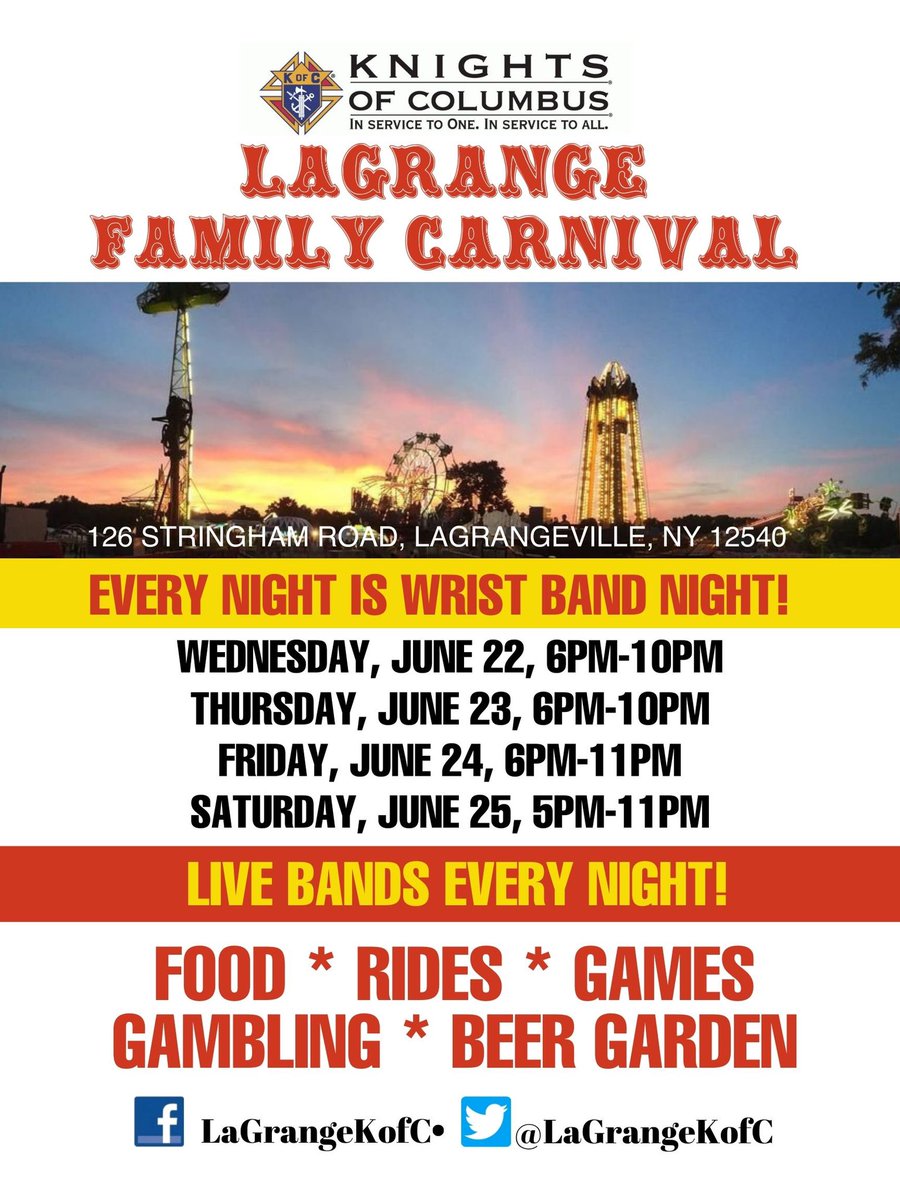 LaGrangeKofC's tweet photo. It’s time!!  Carnival time!!  Who will be there?! https://t.co/OS6de3RKno