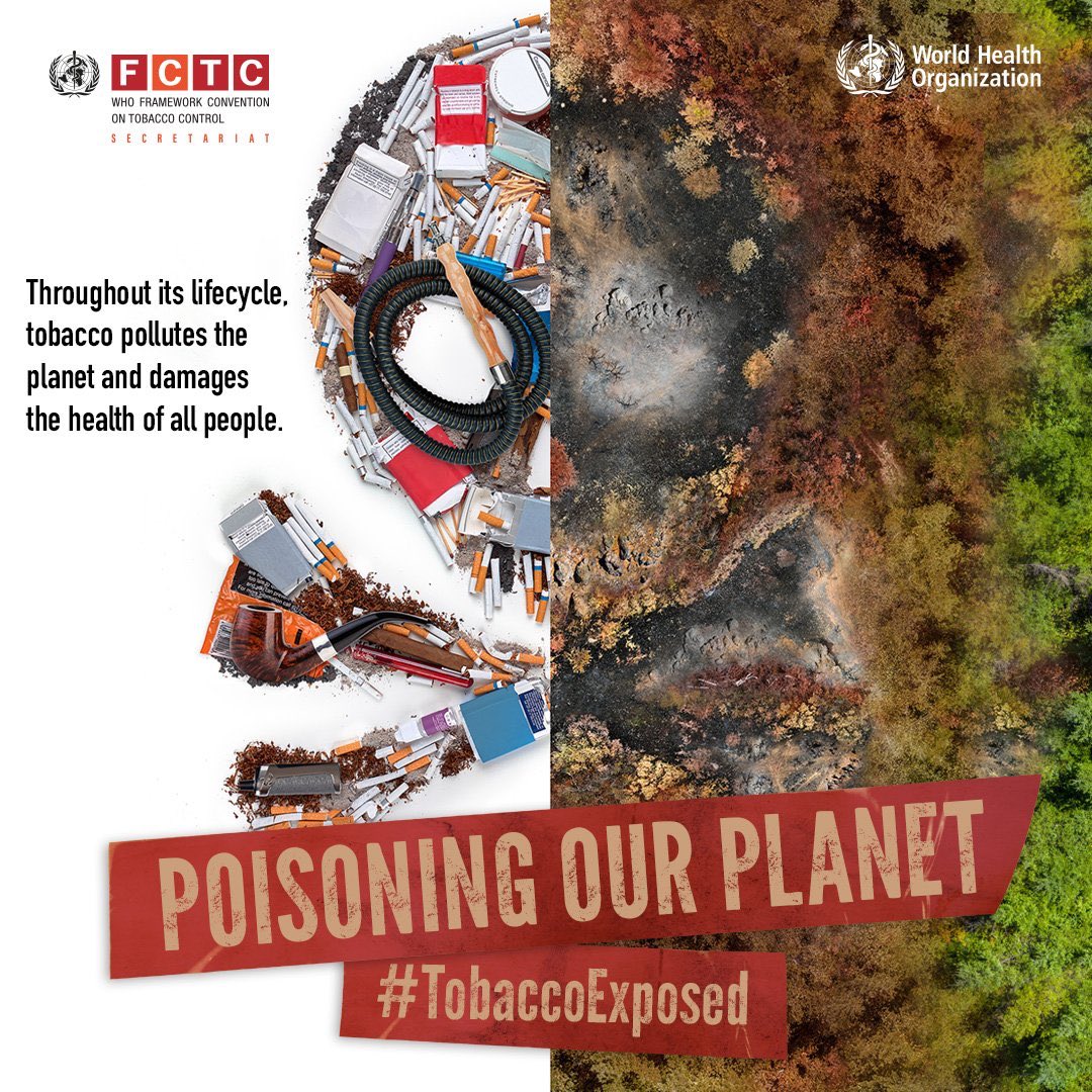 We’re proud to join <a href="/WHO/">World Health Organization (WHO)</a> for #WorldNoTobaccoDay. Tobacco kills over 8 million people every year and destroys our environment, further harming human health through cultivation, production, distribution, consumption, &amp; post-consumer waste (source: <a href="/WHO/">World Health Organization (WHO)</a>) #ProjectPeer #WNTD