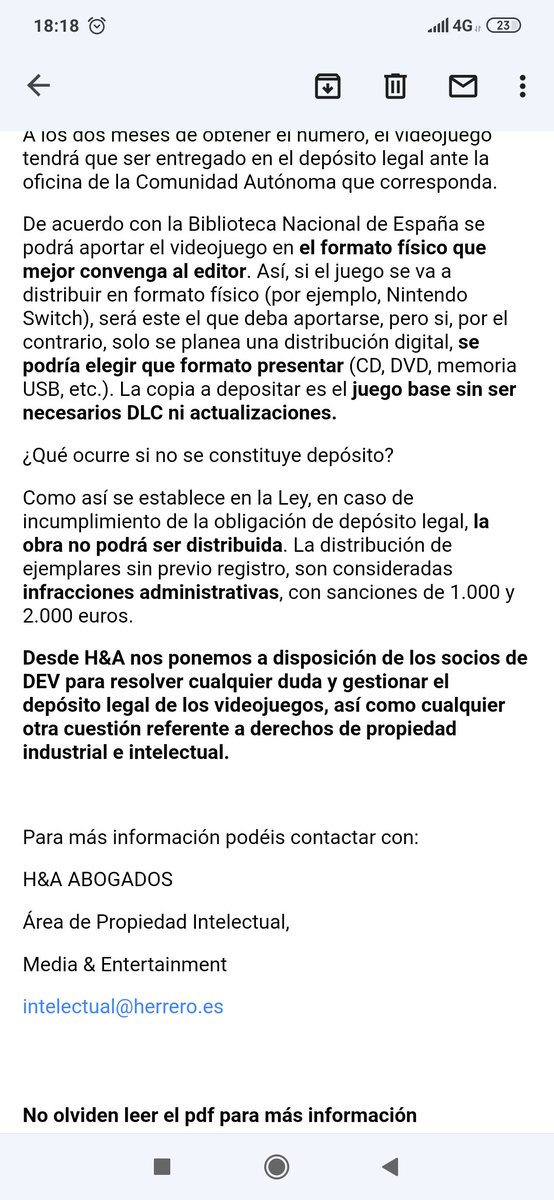 ¿Habéis visto que a partir del año que viene hay que depositar una copia de tu juego?

Iba a hacer la broma de si me tocará enviar un CD, pero es que literalmente hay que depositarlo en formato físico🥴