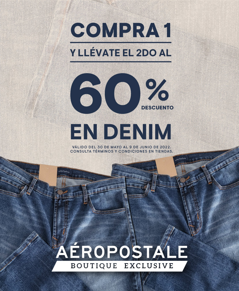 viaaltamx's tweet image. 🚨 🅾🅵🅵🅴🆁 🅰🅻🅴🆁🆃 🚨
En #Aeropostale compra 1 y llévate el 2do al  𝟲𝟬% 𝗢𝗙𝗙 en Denim 💥
Ven a #ViaAltaSalamanca y estrena 👖🤩
*Vigencia al 9 de junio 2022.
#TUVIAaLaModa