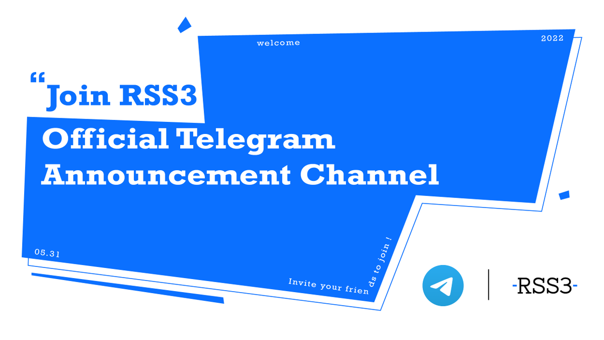 rss3_'s tweet photo. 👋 Join our Telegram announcement channel to stay up to do date with everything that goes around https://t.co/c54N49rWab

Join 👉 https://t.co/IZWFSQiEoY https://t.co/Lez3ImyZlZ