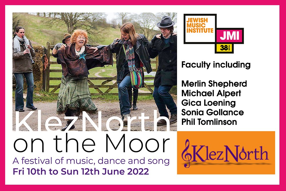 jewishmusicUK's tweet photo. Jubilee with JMI @oivavoimusic at @OsloHackney
 | @kleznorth on Ilkley Moor | JMI Online Series: Allegro Films @matt_percival72 &amp; Q&amp;A by @jewishren with 
@natalieclein | Exclusive concerts from 
@azrielimusic &amp; @azrielifdn concerts. INFO:   - https://t.co/M6ocUZLmlb https://t.co/cjbRcIxXDK