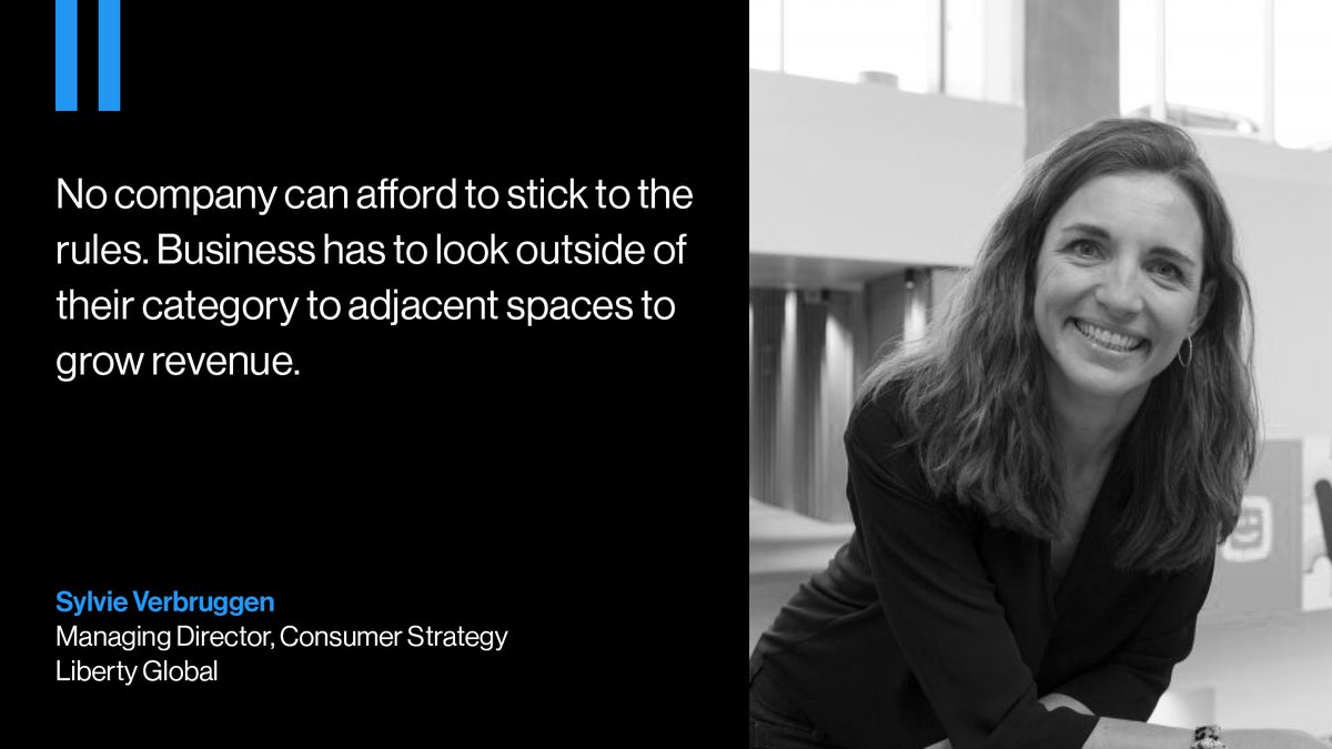 The most popular companies often surpass the boundaries of consumer. 💡Businesses have to look outside of their category and CONNECT to adjacent spaces to grow revenue.
Learn more - Sylvie Verbruggen, Managing Director, Consumer Strategy, Liberty Global 
cspace.com/thinking/relev…