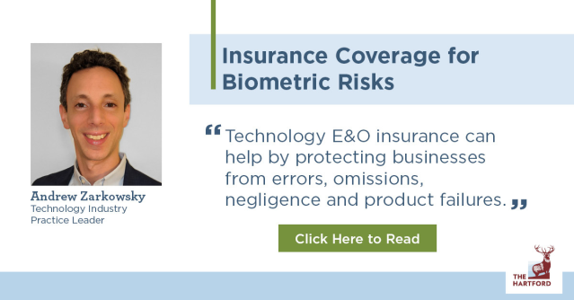 FinServFem's tweet photo. From data breaches to false positives, biometrics technology businesses face different liabilities and risks. Learn how to protect your business from Technology Industry Practice Leader, Andrew Zarkowsky. https://t.co/F4h4yxeX2V #iwork4thehartford https://t.co/B896fkDtp0 https://t.co/LIgQhMsekf