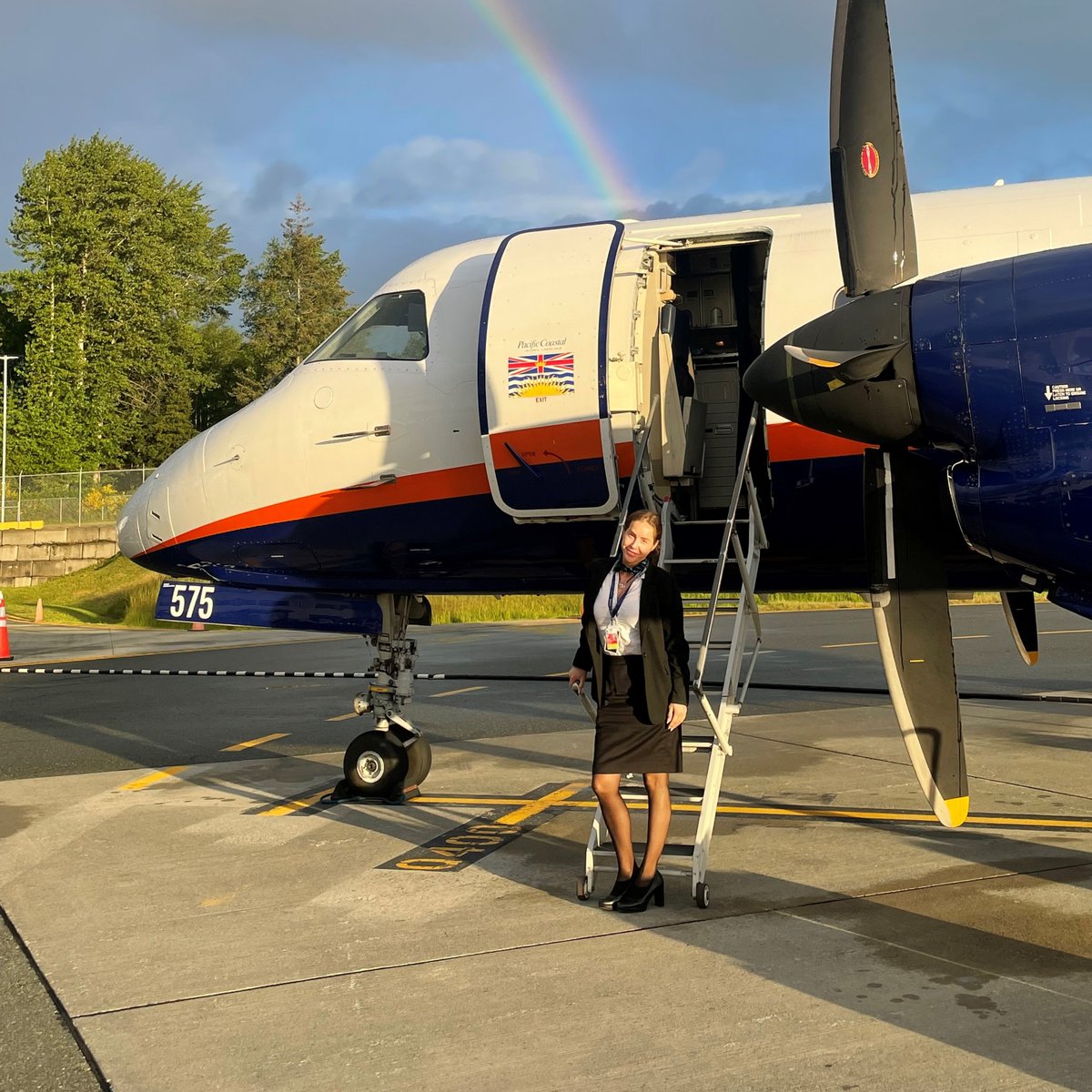 PacificCoastal's tweet photo. Happy International Flight Attendant Day! ✈️
Thank you to our dedicated cabin crew members for always providing comfort, care, and safety throughout the flight! We appreciate the great work that you do every day! 💙
#internationalflightattendantday #FlyPCA #WestJetLink https://t.co/MAHHVngXCf