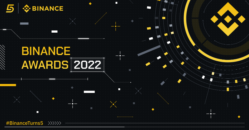 binance's tweet photo. Introducing the #Binance 5-year anniversary awards 🏆

To celebrate those who have made sizeable contributions to the blockchain ecosystem, we're handing out a series of awards!
 
Vote here ➡️ https://t.co/2n40lB2S66
 
🧵 Read this thread for more context on each award.