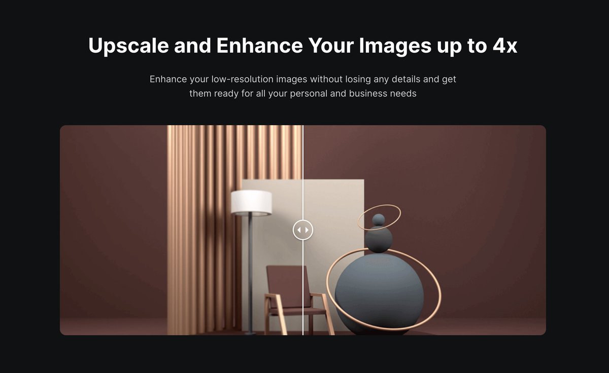 Larry_LiDev's tweet image. 推荐一个免费的AI工具Upscale.media，它使用AI技术可以将图片分辨率提升至原始尺寸的4倍，而且不会降低图片清晰度和质量，没有像素化或者模糊的细节。

地址：upscale.media