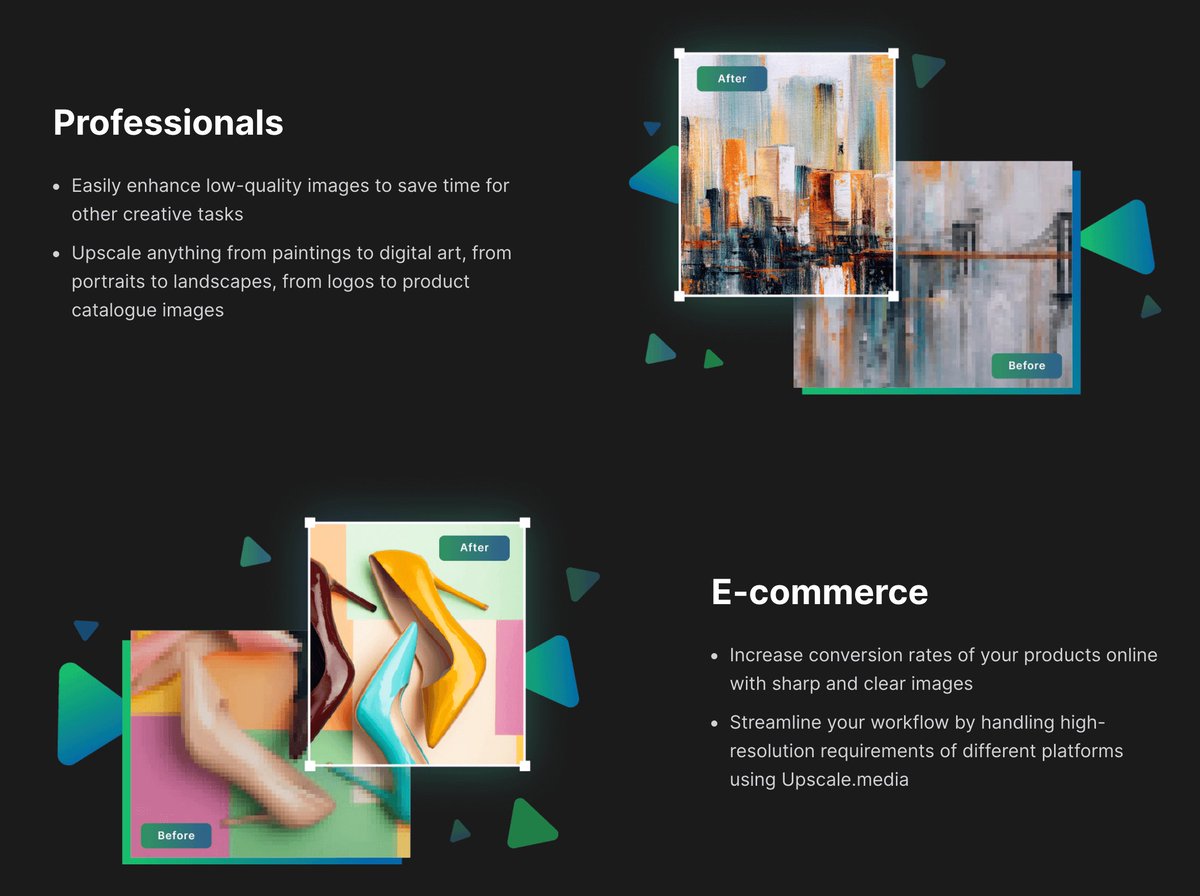 Larry_LiDev's tweet image. 推荐一个免费的AI工具Upscale.media，它使用AI技术可以将图片分辨率提升至原始尺寸的4倍，而且不会降低图片清晰度和质量，没有像素化或者模糊的细节。

地址：upscale.media