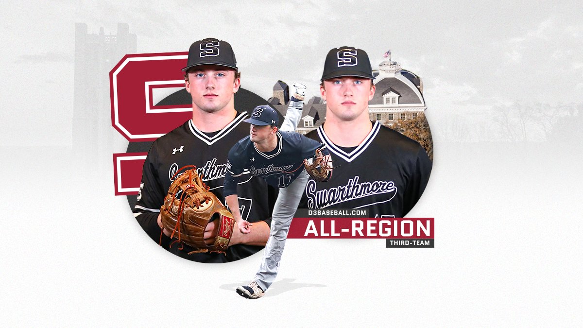 Luke Mutz headlines a Swarthmore trio of D3baseball All-Region selections with first-team recognition, while Paul Cooke and Edward Berry garner third-team honors!