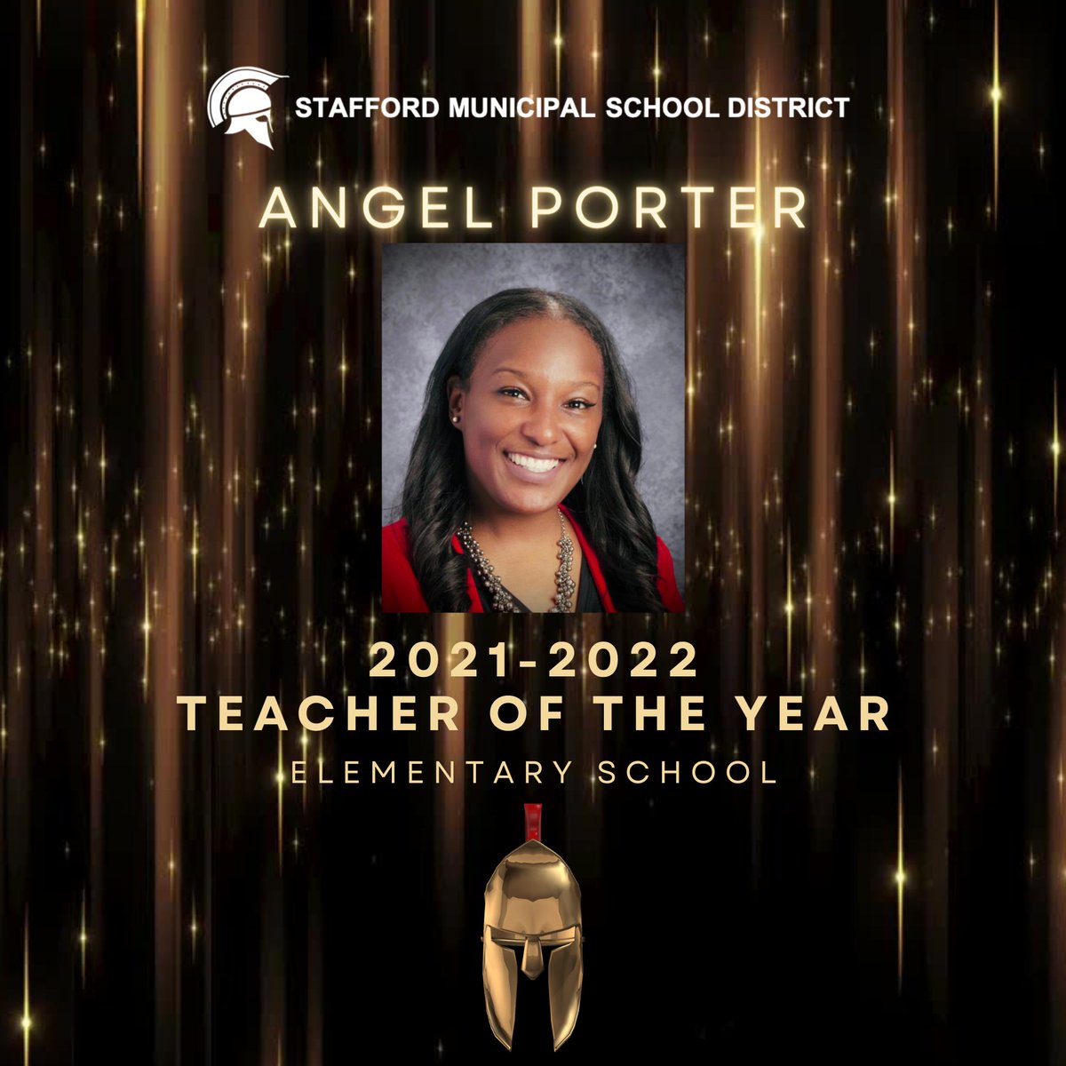 StaffordMSD's tweet image. SMSD STAFF NEWS: We have a star roster for Teacher and Rookie Teacher of the Year! Congrats to @SMSDElementary Ms. Angel Porter and Mr. James Mas, who made an extraordinary difference in our classrooms during the 2021-22 school year. #SMSDTeachers #StaffordTX #SMSDECC