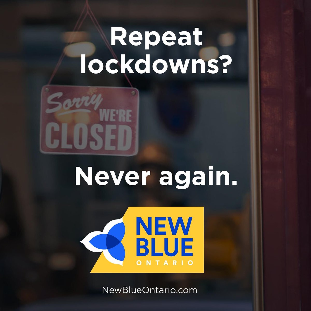 NewBlue_Nepean's tweet photo. Lockdowns did more harm than good. Never Again!

Vote New Blue 💙💙💙

https://t.co/7YJkKWuUD7

@NewBlueON  @NewBlue_Nepean 
#onpoli #NewBluePartyNepean 

#NewBlueOntario #cdnpoli #NewBlueCandidates https://t.co/LTMcRMowxY