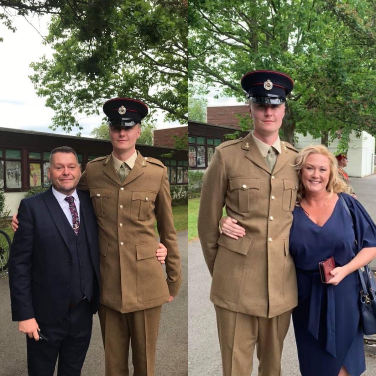 alunwindle's tweet photo. Makes me #smile these pictures from 2019 31st May when our son #graduated from training - me n Mrs Windle look like #hobbits visiting #lillyput https://t.co/QfhL9CXPIP