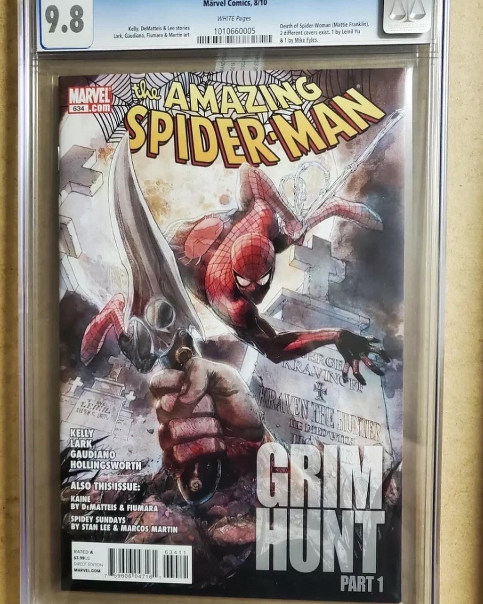 ShopTheComic's tweet photo. As reported @NICKGQNYC this is the big movie set #kraven + #madameweb #keyissue #cgc 9.8 #asm #grimhunt 1-4 #spiderman 634-637 sale on https://t.co/ZL9B7hSwXq https://t.co/PgFfSkrD1a