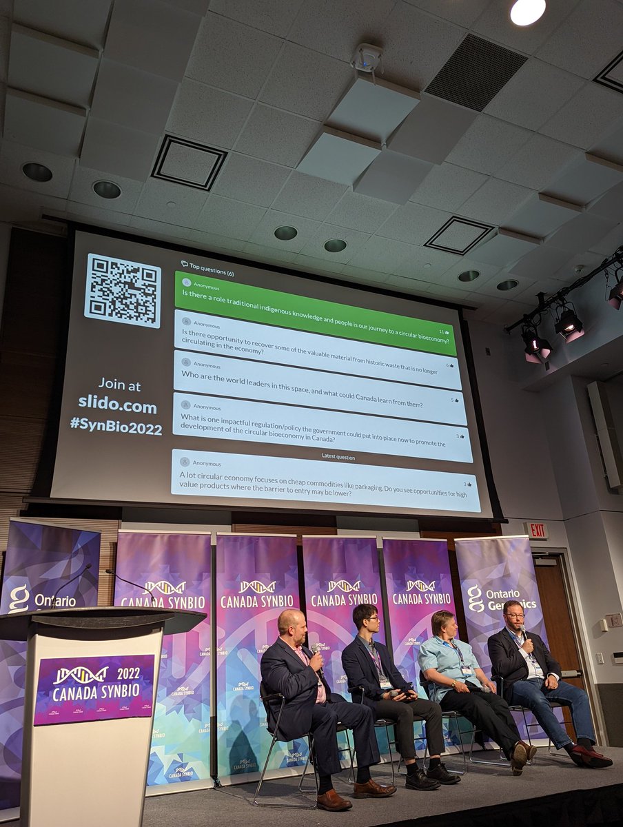 Amy Yeung (@biruamy) on Twitter photo #SynBio2022 Ryan's answer to the question highlighted in green: Yes.
Great conversation about the #circularbioeconomy during this panel. Many new insights and perspectives! <a href="/ontariogenomics/">Ontario Genomics</a> <a href="/GenomeCanada/">Genome Canada</a> #SynBio2022 Ryan's answer to the question highlighted in green: Yes.
Great conversation about the #circularbioeconomy during this panel. Many new insights and perspectives! <a href="/ontariogenomics/">Ontario Genomics</a> <a href="/GenomeCanada/">Genome Canada</a>