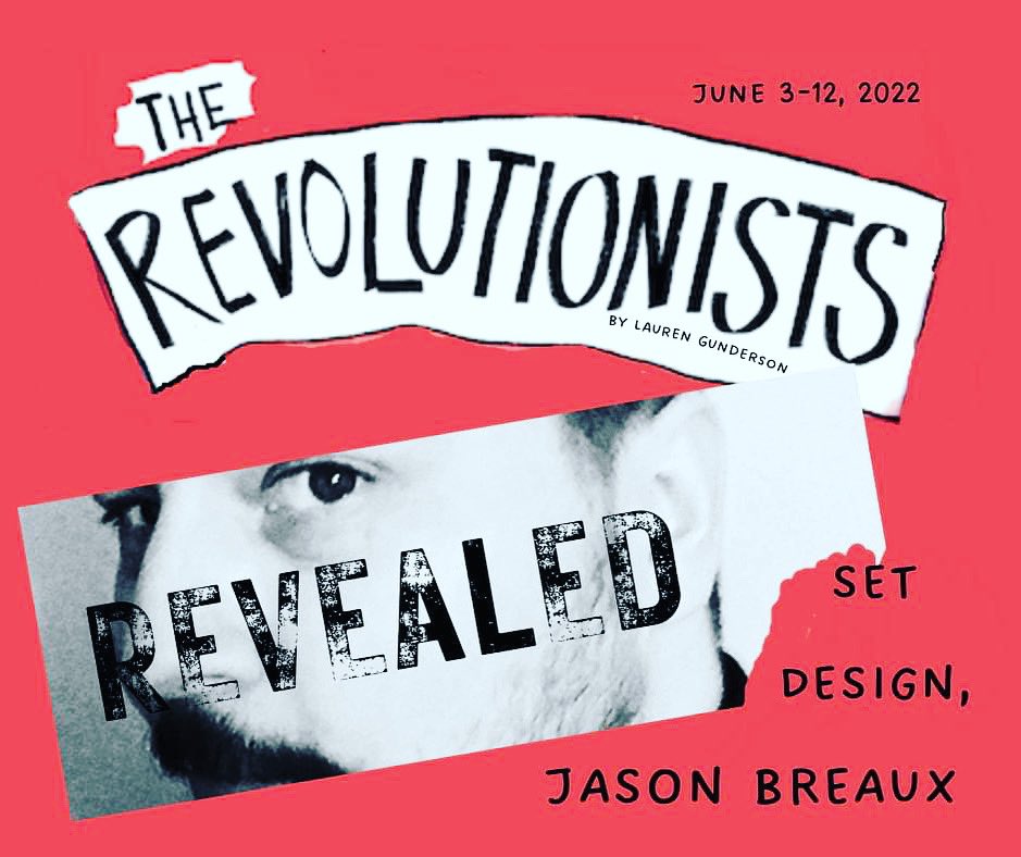 redmagbr's tweet photo. Guest Set Designer Jason Breaux is pouring his ❤️ (&amp; paint) into our production of The Revolutionists, OPENING FRIDAY. w/shades of blue &amp; luxurious red Jason brings his talent as a tech, stage, &amp; sound designer, AND actor to his vision for this riveting play. Ticket link in bio. https://t.co/7RCxfNkeyZ