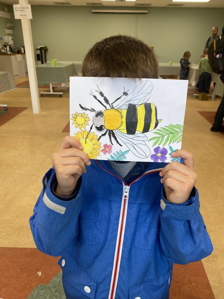 TheGreenJeanie's tweet photo. Today the children have been learning about #bumblebees &amp; #solitarybees &amp; making postcards to send home. Look at these! Aren’t they FAB! @RHSWisley #SuperBees https://t.co/CFCGVfjIWw