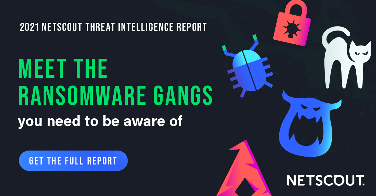 NETSCOUT's tweet photo. DDoS adversaries wasted no time in 2021 creating new attacks or building upon long-time favorites. These Ransomware gangs are prepared to target and disrupt operations in key businesses — are you prepared for defense?
#DDoS #DDoSReport #CyberCrime #NETSCOUTthreatreport