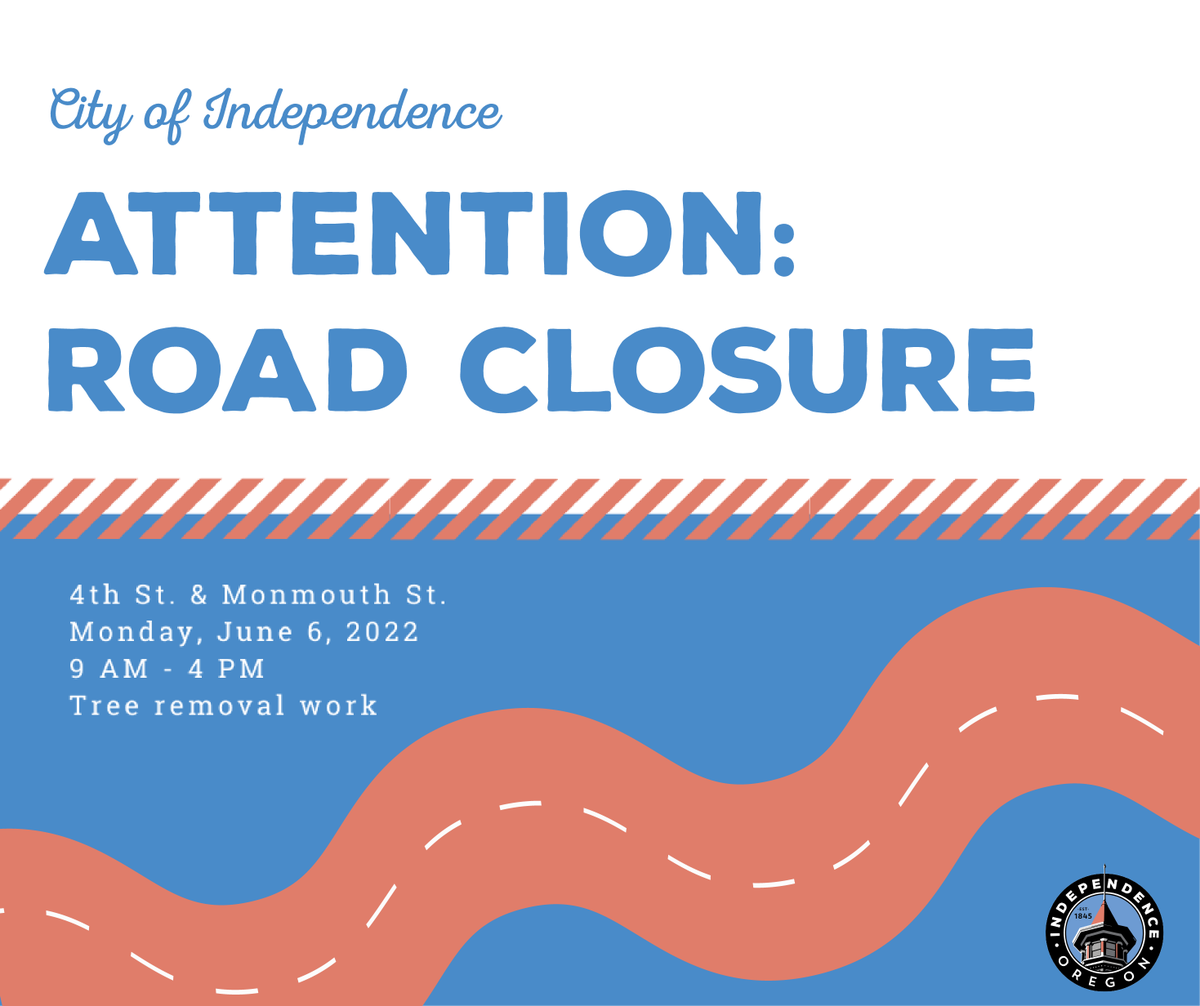 A portion of 4th street will be closed on Monday, June 6, 2022, for the removal of a tree from 9 AM - 4 PM. 

To review our traffic control plan, visit: bit.ly/3Gs10qH