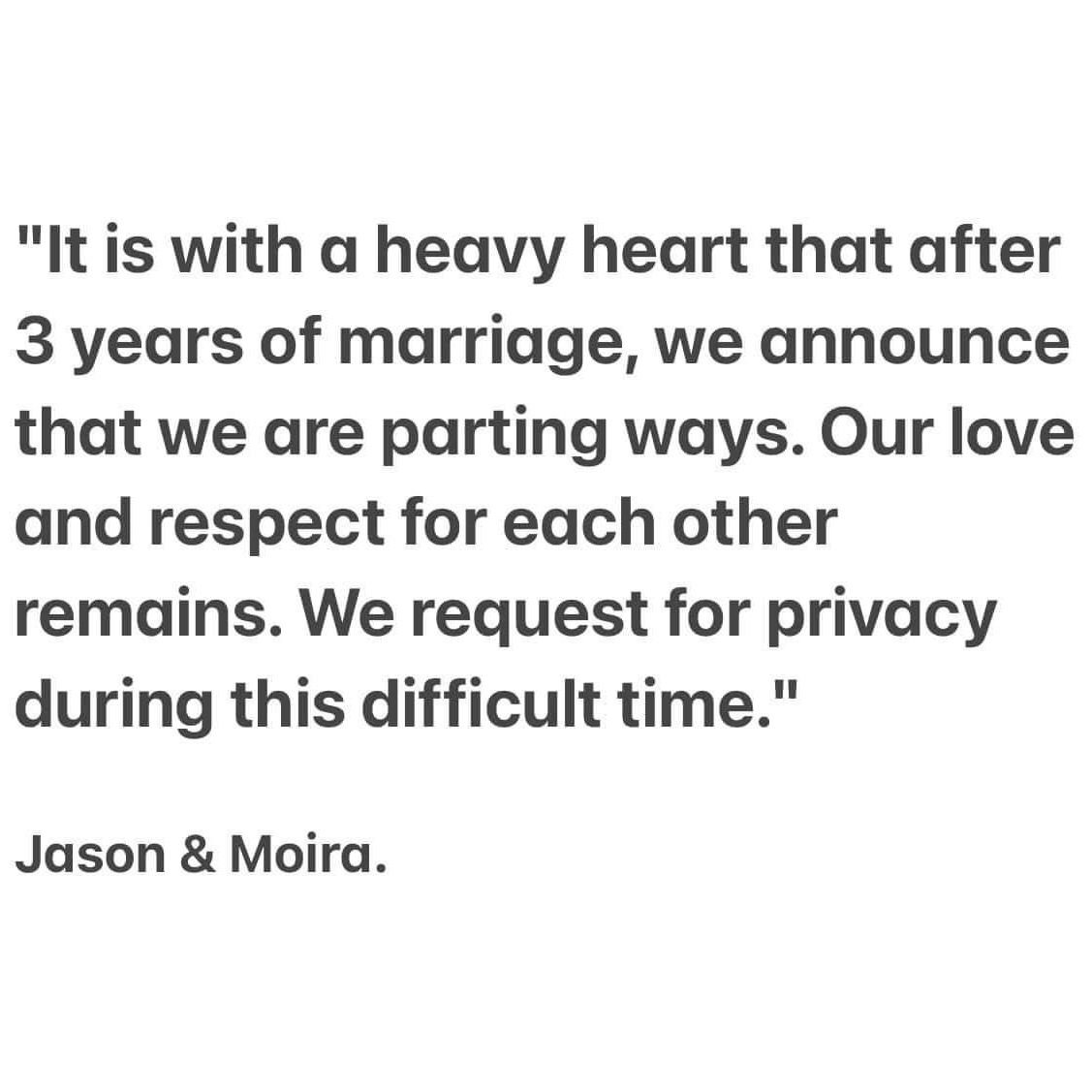 bcgramnet's tweet photo. JUST IN: Moira dela Torre and Jason Hernandez just announced that they have decided to part ways after three years of marriage.
In Jason's verified Facebook post, he admitted that he confessed his unfaithfulness to Moira during their marriage.
#moira #bcgram #bcgramnet https://t.co/5HVTwPAFjD