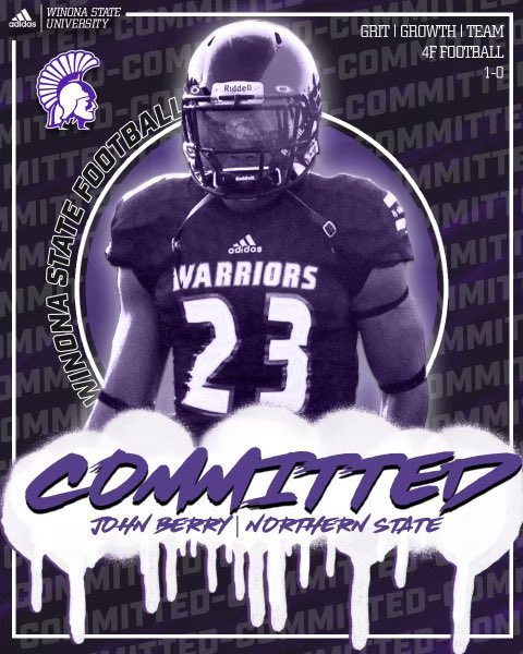 I am glad to announce that I will be furthering my education and football career <a href="/WinonaState_FB/">Winona State Football</a>! Thank you to <a href="/Coach_Bergy/">Brian Bergstrom</a> and <a href="/Coach_Spencer11/">Spencer Erickson</a> for this amazing opportunity!