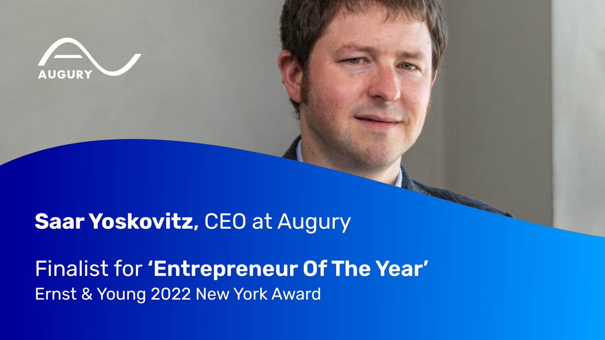 Augury (@augurysys) on Twitter photo Have you heard? 😮
Augury CEO, <a href="/yosko_s/">Saar Yoskovitz</a> is a finalist for @EY’s Entrepreneur Of The Year 2022 New York Award! 🎉
Read here to find out more about Saar’s journey as a CEO and what it takes to be recognized as entrepreneur of the year 👉 bit.ly/AuguryEntrepre… Have you heard? 😮
Augury CEO, <a href="/yosko_s/">Saar Yoskovitz</a> is a finalist for @EY’s Entrepreneur Of The Year 2022 New York Award! 🎉
Read here to find out more about Saar’s journey as a CEO and what it takes to be recognized as entrepreneur of the year 👉 bit.ly/AuguryEntrepre…