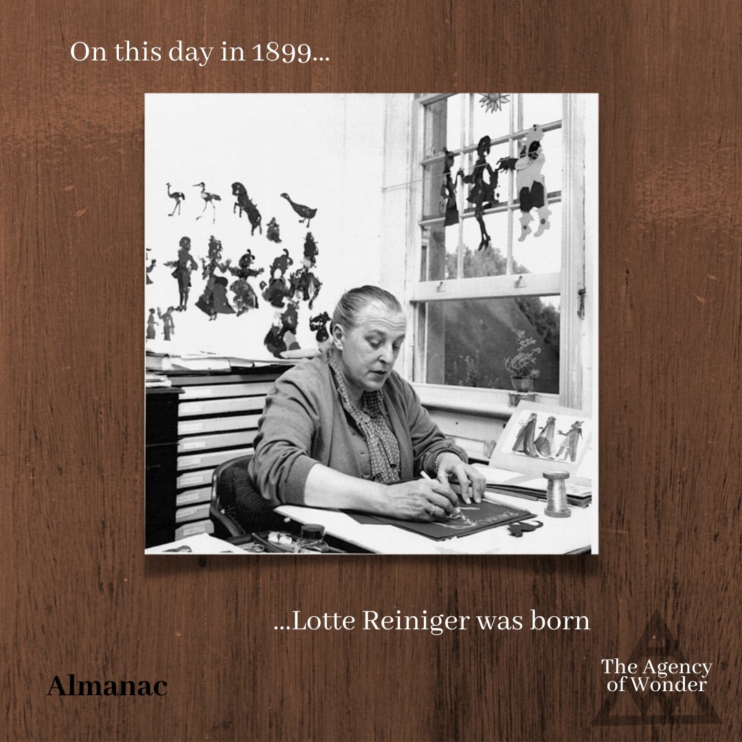 AgencyOfWonder's tweet photo. #Almanac: 2nd June 1899: Influential animator Lotte Reiniger was born in Berlin. 

Learning paper-cutting skills as a child, she went on to become a prolific animator of silhouettes.

The Adventures of Prince Achmed (1926) is the oldest surviving animated feature film. https://t.co/lGo0pKBlKZ