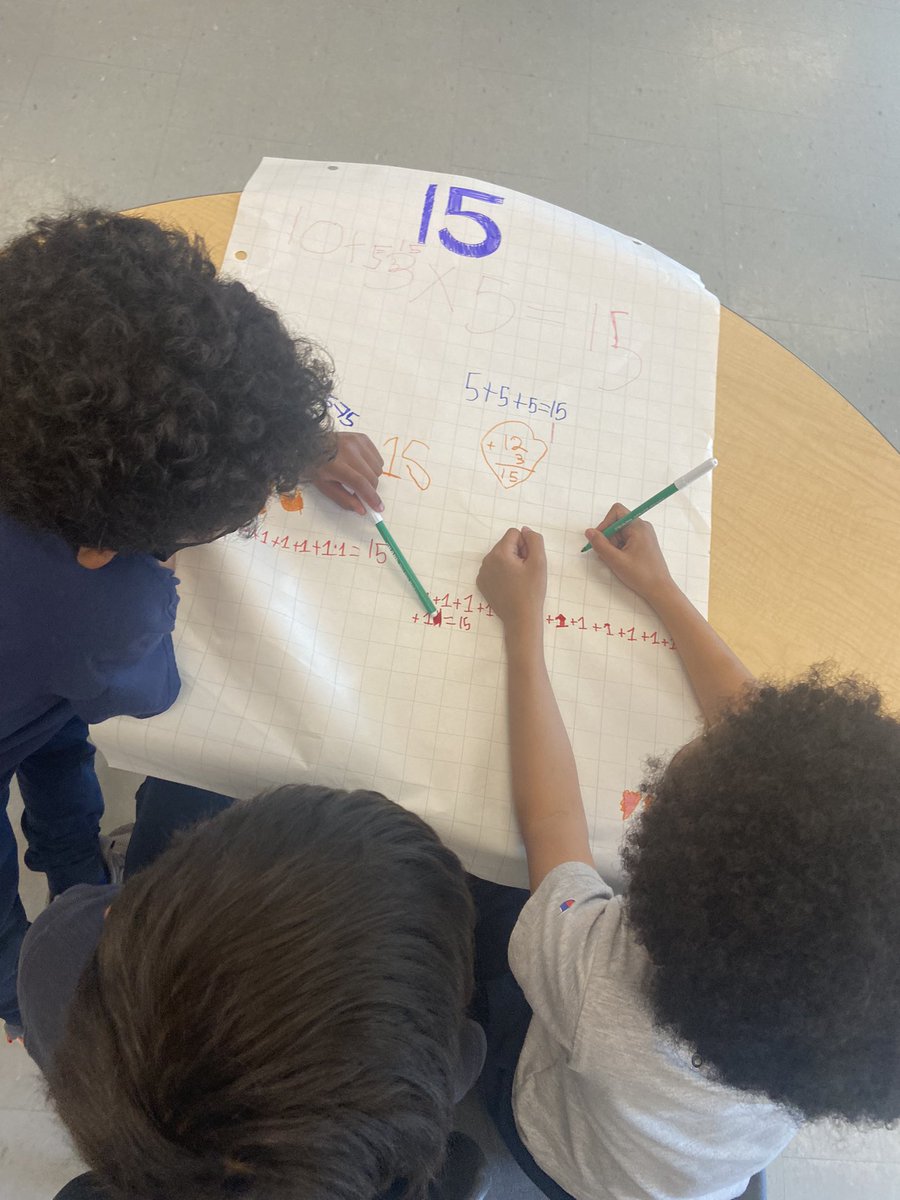 mllehogan's tweet photo. Challenge: move to a new paper every few minutes. The number at the top has to be the answer. Obstacle: you can’t repeat the same equation another group has done! So many different ways to get the same number! Little Math geniuses over here 😊 https://t.co/beZUrIfhz7
