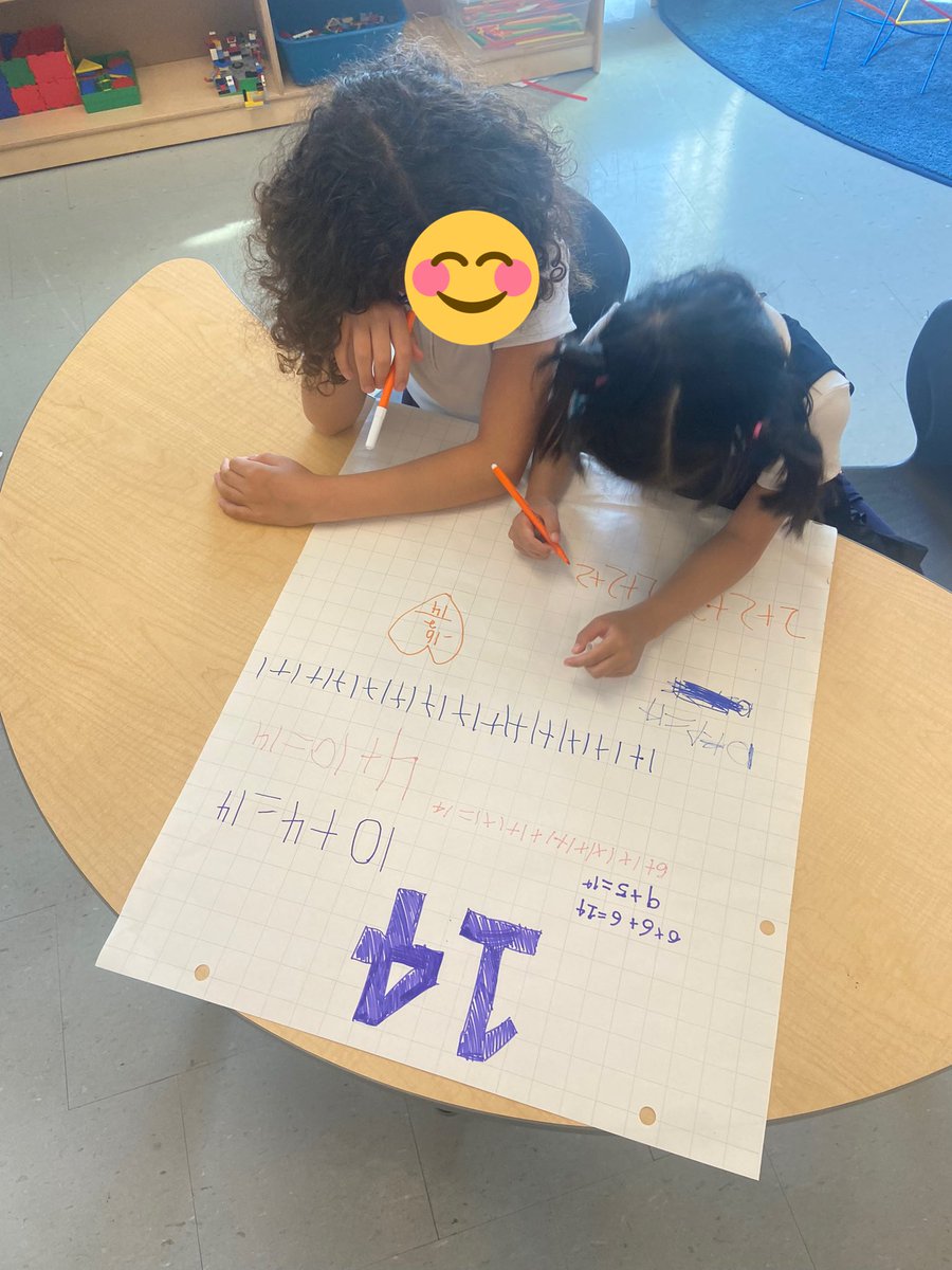 mllehogan's tweet photo. Challenge: move to a new paper every few minutes. The number at the top has to be the answer. Obstacle: you can’t repeat the same equation another group has done! So many different ways to get the same number! Little Math geniuses over here 😊 https://t.co/beZUrIfhz7