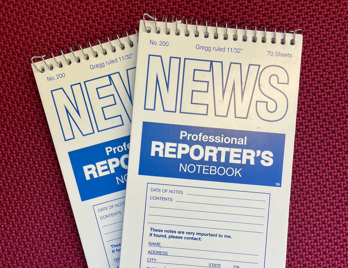 Back in the newsroom, first time since January, & they’ve upgraded the notebook supply. Now I realize what I’ve been doing wrong all these years - amateur notebooks! #nprlife