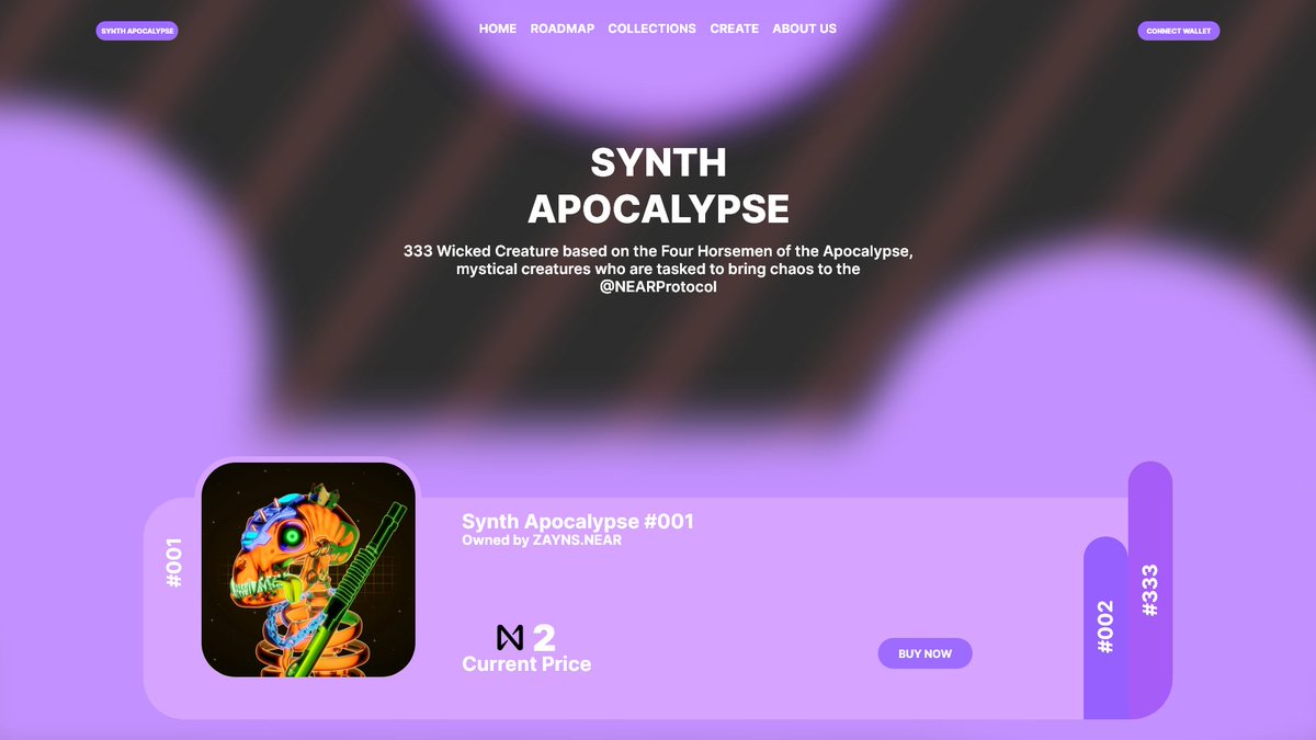 SynthApocalypse's tweet photo. This design will used on our new website !!!!

#NEAR #NFT #NEARnft #NEARProtocol https://t.co/68wFoARFpH