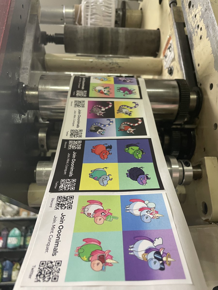 NoamKrasniansky's tweet photo. I am sooo exited with our hot off the press #ooonimals stickers!                                 #NFT #nftart #NFTCommumity #bts @ooonimals @elonmusk https://t.co/m5IkoE076p
