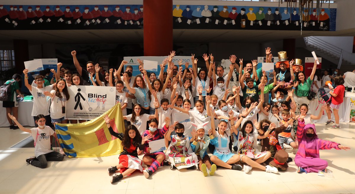 FundacionEndesa's tweet photo. 🚀¡¡Arrancan los festivales @RetoTech!!🤖Este año celebramos 6, y el primero de ellos lo hemos celebrado hoy en #Andalucía 🙌

¡¡Los coles andaluces participantes han demostrado su gran #EspirituRetoTech y se han llevado los cuatro premios nacionales!! 😃¡Enhorabuena! 😃 https://t.co/t4nSraXQhs