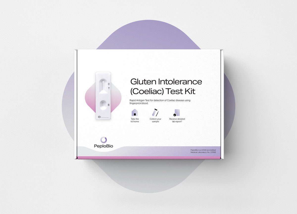 PeploBio's tweet photo. 1 in 100 people in the UK and in Europe suffer from coeliac disease, only 36% of people are diagnosed?

If you suspect you are gluten sensitive, you can find out in as little as 15 minutes using PeploBio's instant tests.

#coeliac #glutenfree #autoimmunediseases #gluten https://t.co/VGGi8YeBR3