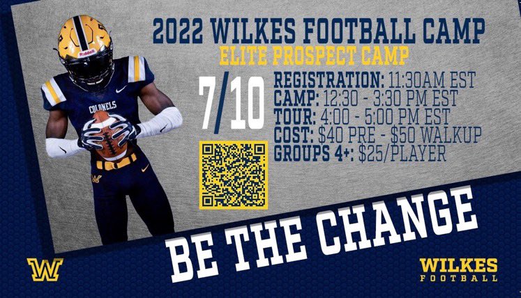 Barkey69's tweet image. Thanks to @Coach_Amakihe and the staff @WilkesFootball for the invite to their football camp this summer super grateful for the opportunity!!