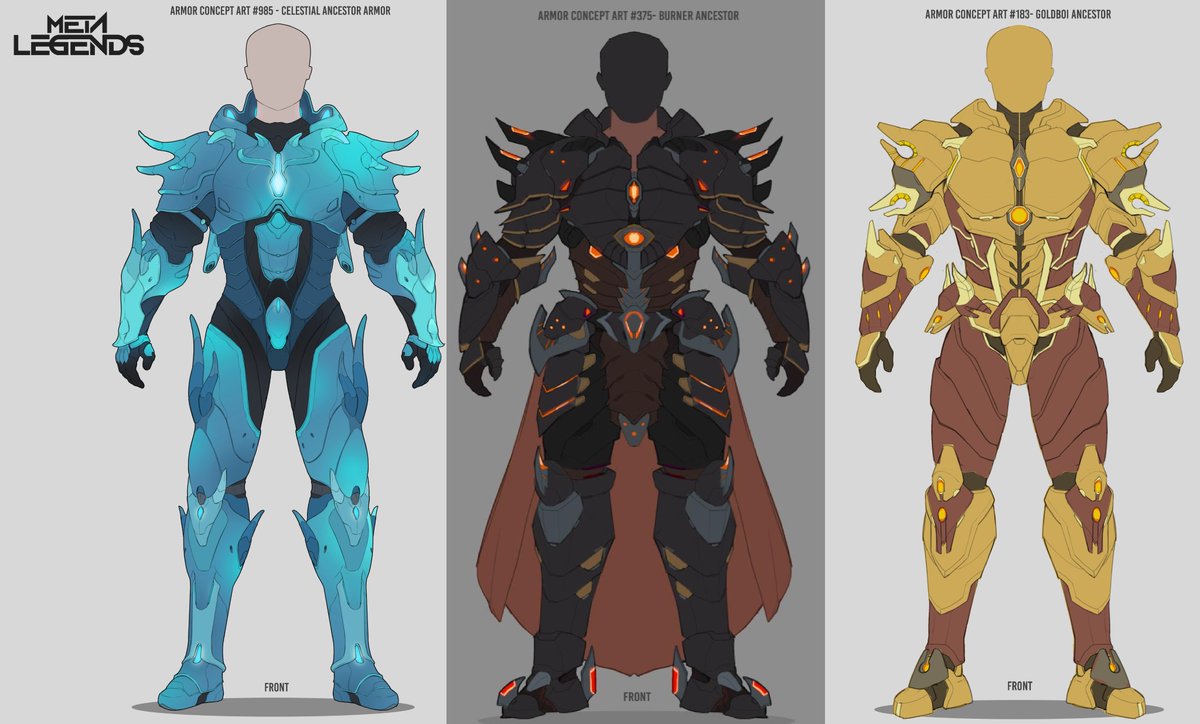 azgilar's tweet photo. What's your favorite Ancestor armor concept?
Pick one between the Celestial, the Burner and the Goldboi one and comment ! 💎🔥

#GoLife
#GoLegends 
#MetaLife 
#MetaLegends
@MetaLife_ 
@metalegendsnft https://t.co/pzTsdDR8tB