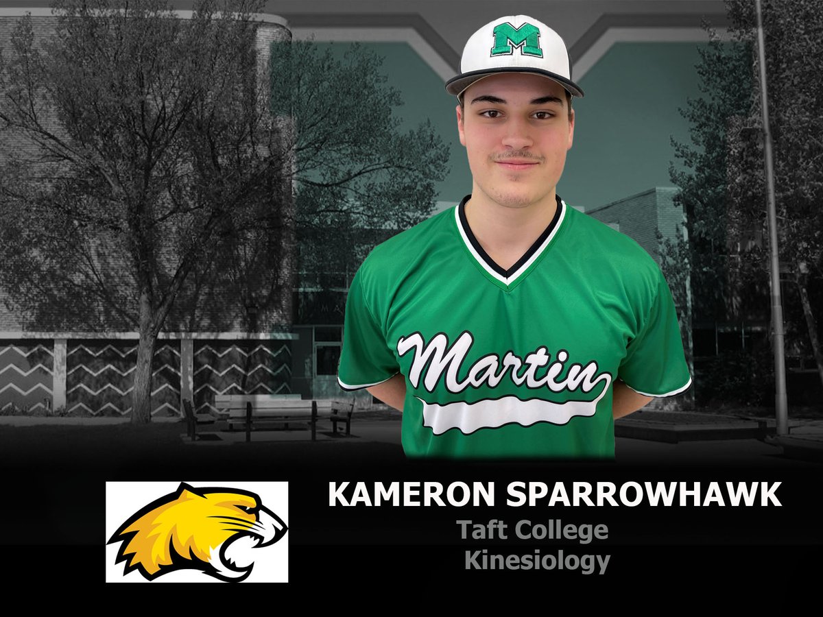 MartinAcademy_'s tweet photo. CONGRATULATIONS to Kameron Sparrowhawk on committing to @TaftCollegeEdu in Taft, California.  Kameron will be studying Kinesiology and begin his college baseball career with @TCAthletics_ in the fall of 2022.  We wish Kameron all the best! https://t.co/LMVpvefOoL