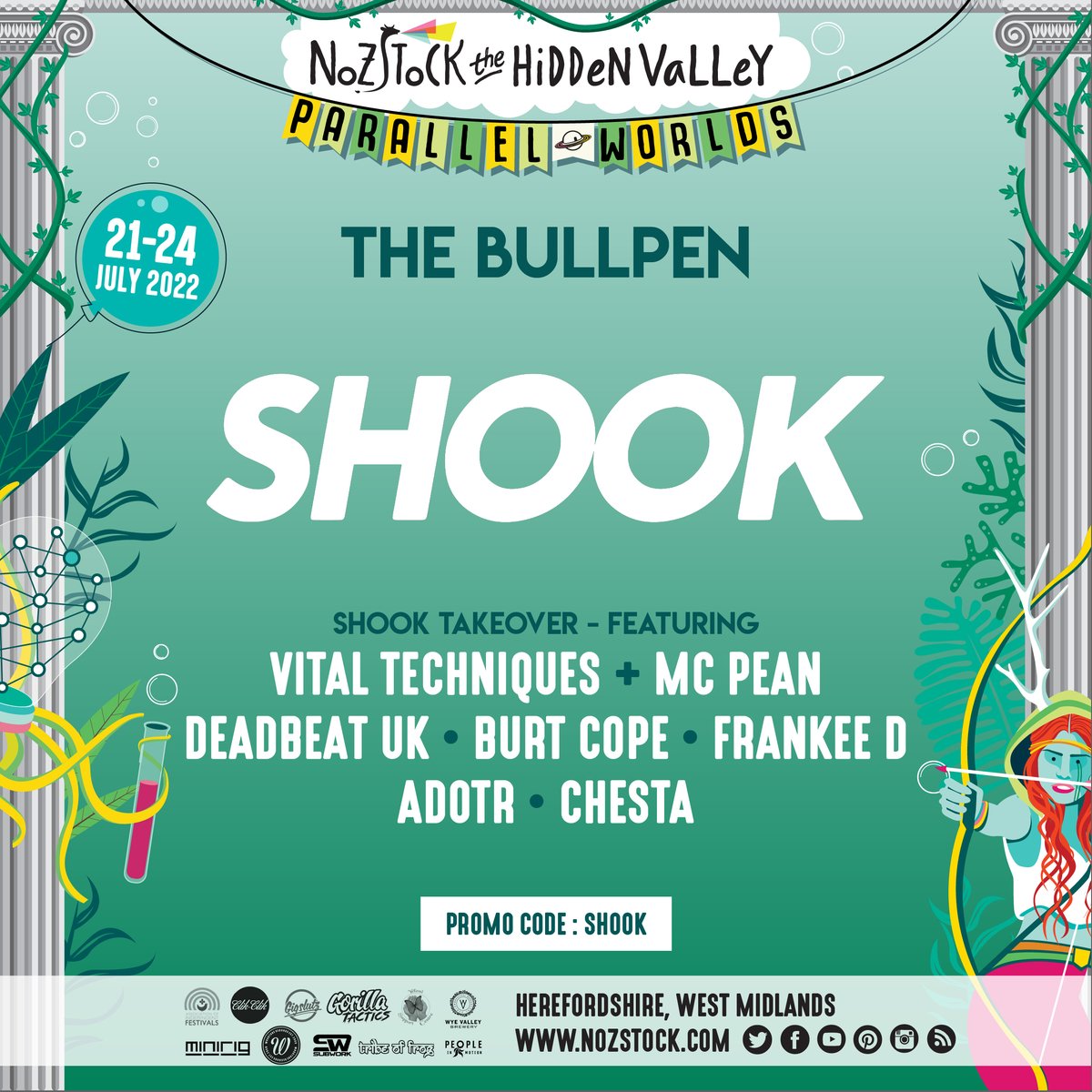 Get ready for <a href="/ShookEvents/">Shook LTD</a> to take over the Bullpen stage this July 🔥

Known for their events throughout the UK, this collective with be bringing MCs and DJs a plenty and delivering some top quality drum &amp; bass. This is going to blow up those cow sheds🔥
