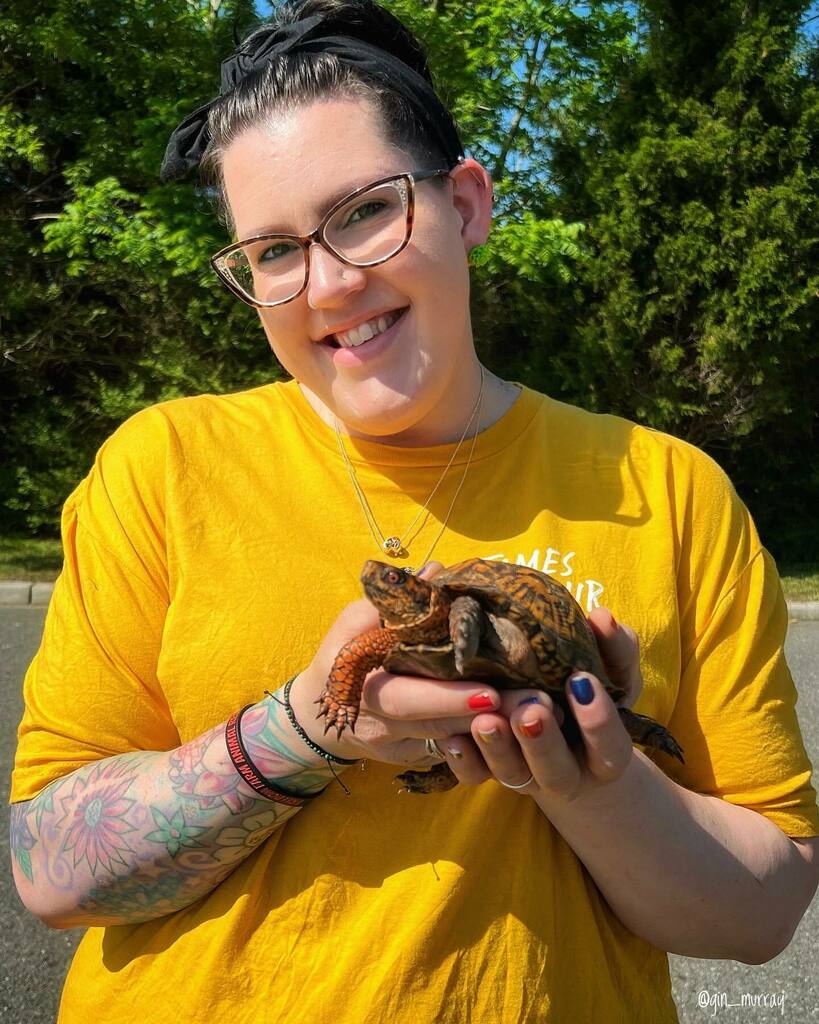 gin_murray's tweet photo. I saw the lovely Dana heading over to the woods to release this lucky box turtle she found near the front door of the Post Office in CMCH! Well done Dana!! #Gooddeedfortheday #cmch #turtlesofinstagram #saveaturtle #jerseycape #jerseyshore #njspots #njnature #sjshowus #share… https://t.co/ayZmHVldYD