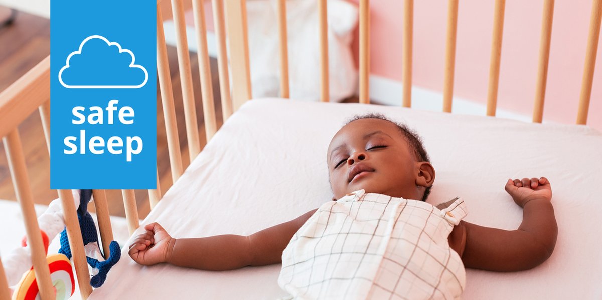 DEThrives's tweet photo. Did you know that babies should ALWAYS sleep on their backs, with nothing in the crib? Ensure #SafeSleep by following these tips for keeping your baby safe. Browse these helpful sleep materials:https://t.co/MXVvcmVfU2. https://t.co/zDg7uZ171T