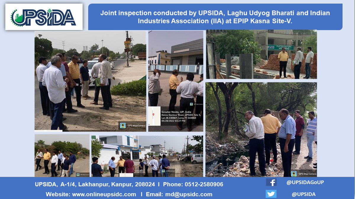 UPSIDA's tweet photo. Joint visit of #UPSIDA officers with all stakeholders for betterment of industrial ecosystem at Kasna Site-V.
#EaseofDoingBusiness

@CMOfficeUP @IIDGoUP @InvestUP @InfoDeptUP @ChiefSecyUP @NandiGuptaBJP https://t.co/b76bQkTurZ