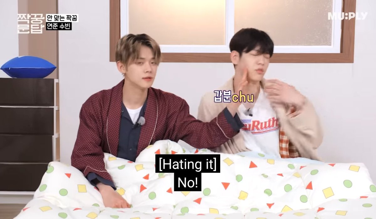 hourlyeonbin's tweet photo. the most replayed part being yeonjun slapping his kiss to soobin 😭 https://t.co/7653kR48zo