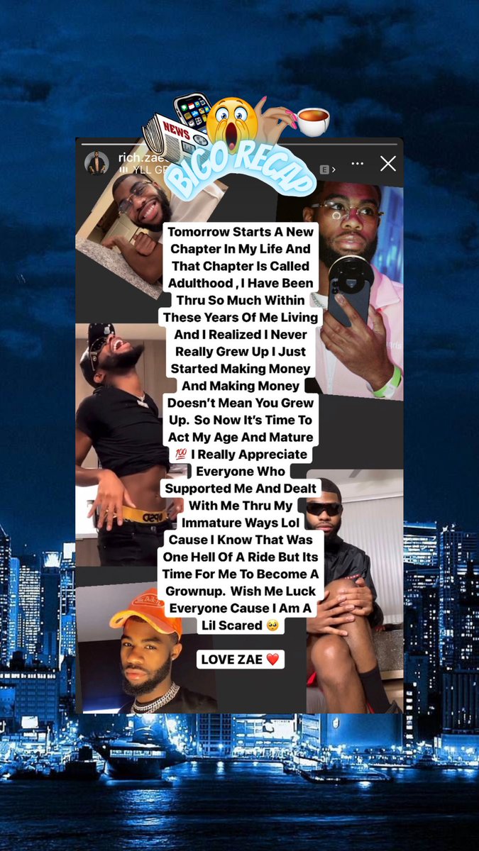 bigorecap's tweet photo. A Message from #PresidentZae . Could this be what he has been hinting at lately during his live broadcast? Do y’all think he can the transition into adulthood ? #Bigorecap #Bigolive #Bigousa #Bigo https://t.co/1pP1WacV6C