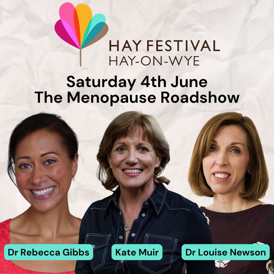 Thrilled to be joining <a href="/MenoScandal/">Rewriting midlife and menopause</a> and <a href="/drlouisenewson/">Dr Louise Newson</a> <a href="/hayfestival/">Hay Festival</a> this Saturday. Interested? Tickets here! hayfestival.com/p-19001-rebecc…