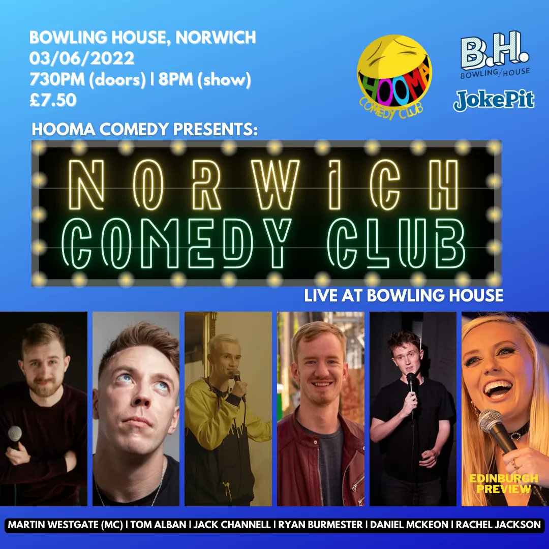 Hooma Comedy Club (@hoomacomedy) on Twitter photo WYMONDHAM 🎟️jokepit.com/e/6865
RAILWAY 🎟️
jokepit.com/e/6222
NORWICH 🎟️
jokepit.com/e/5834
<a href="/WhatsOnNorwich/">Norwich Events</a> <a href="/EveningNews/">Norwich Evening News</a> #comedy #norwichcomedy #norwichnightsout <a href="/WhatsOnNor/">What's On Norwich</a> WYMONDHAM 🎟️jokepit.com/e/6865
RAILWAY 🎟️
jokepit.com/e/6222
NORWICH 🎟️
jokepit.com/e/5834
<a href="/WhatsOnNorwich/">Norwich Events</a> <a href="/EveningNews/">Norwich Evening News</a> #comedy #norwichcomedy #norwichnightsout <a href="/WhatsOnNor/">What's On Norwich</a>