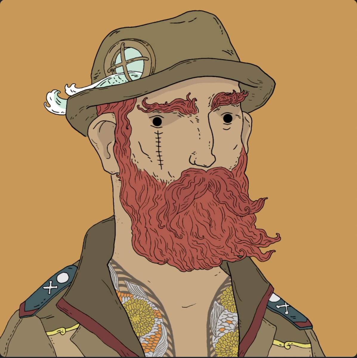 LeviHoffbeck's tweet photo. New pirate. Who’s ready for a #voyage ? @mindfolkART @DeGodsNFT 
#chopchop 🪵🪵 #mindfolkpirates https://t.co/gdTlrQpA1U
