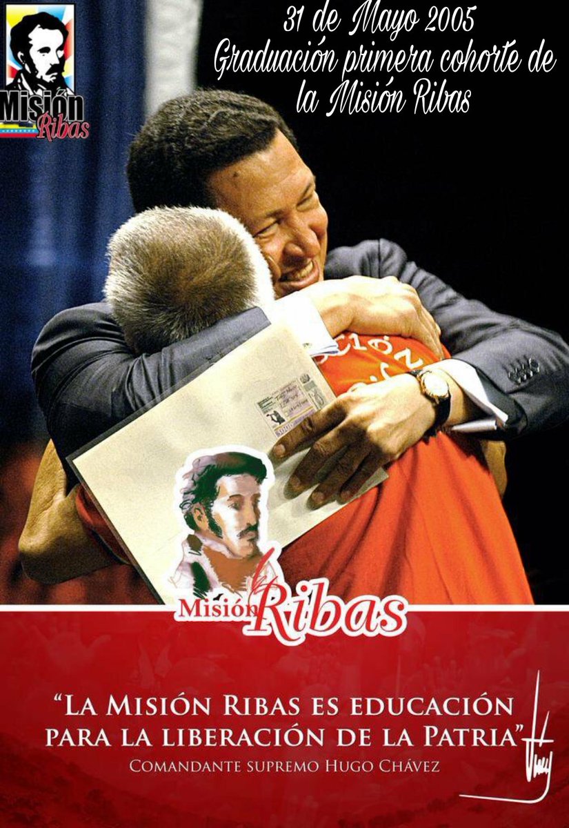 #TalDiacomoHoy del año 2005,
en un acto celebrado en la sala Ríos Reyna del Teatro Teresa Carreño, en Caracas, 20.686 graduandos de la Primera Cohorte de la Misión Ribas recibieron su Título de manos del Comandante Hugo Chávez.

#VenAppEnMarcha #31May <a href="/NicolasMaduro/">Nicolás Maduro</a>