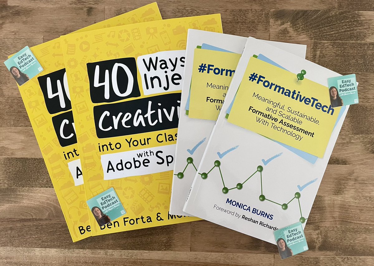 HanrahanLEAP's tweet image. Huge thanks to @ClassTechTips for hooking us up with 4 signed copies of Dr. Monica Burns’s books to give away at @TraferaOfficial TRAILS Camp this summer! We know the teachers we’re working with will be crossing their fingers to win one of these beauties! #edtech #FormativeTech