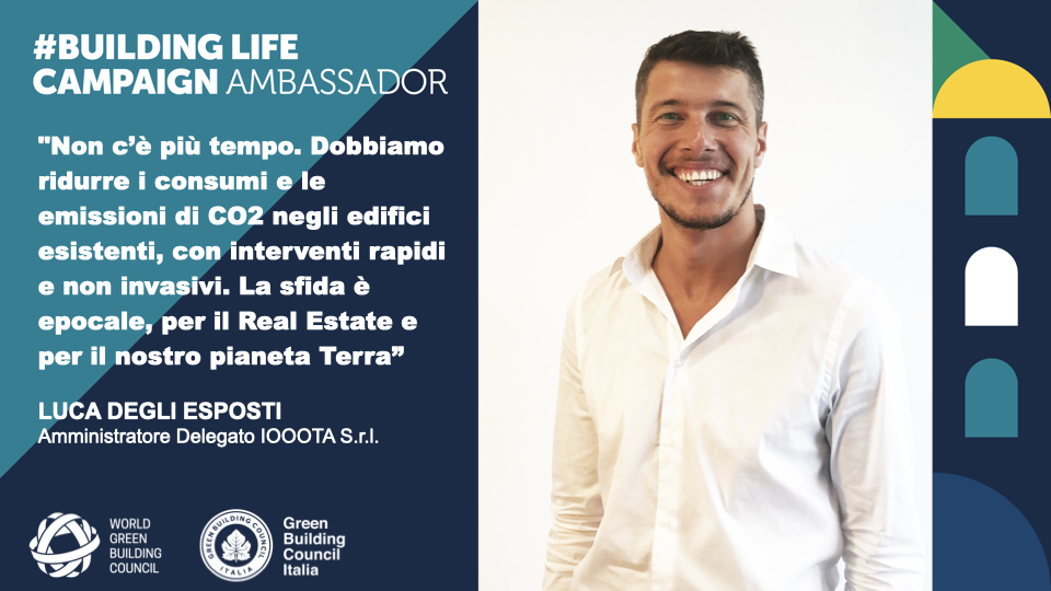 Diamo con orgoglio il benvenuto al nuovo #BuildingLifeAmbassador Luca Degli Esposti, amministratore delegato di <a href="/IOOOTA_Srl/">IOOOTA S.r.l.</a>. Salgono così a 17 gli Ambassador del progetto #BuildingLife 

👉Scopri di più sul progetto: bit.ly/3bY2MCd 

#greenbuilding #CO2 #sostenibilità